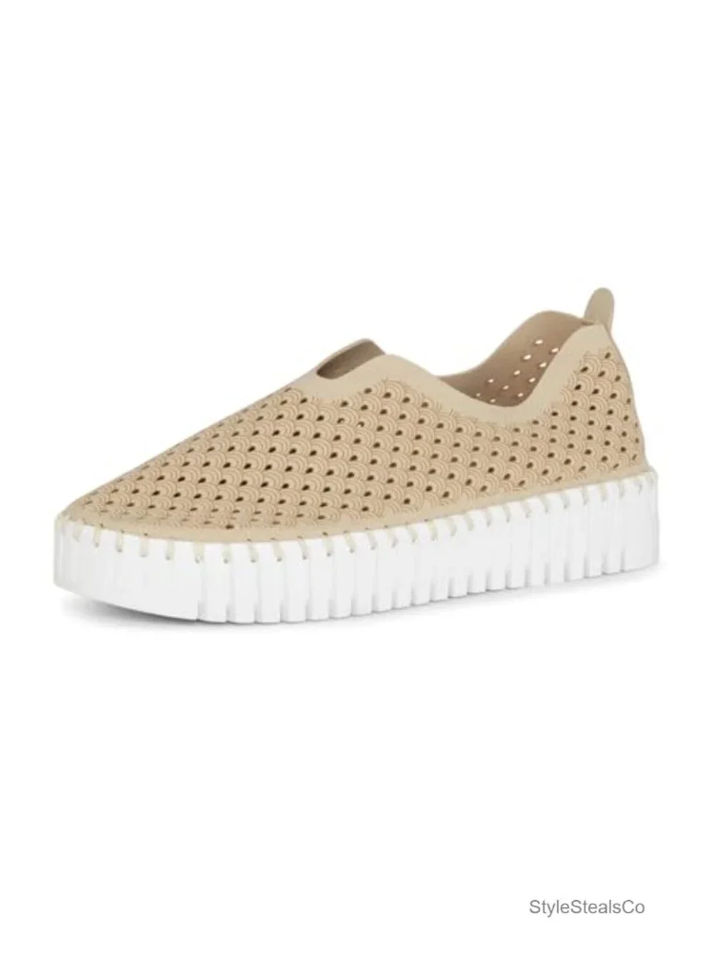 Women's Platform Slip-On Loafers Faux Suede Comfortable Casual